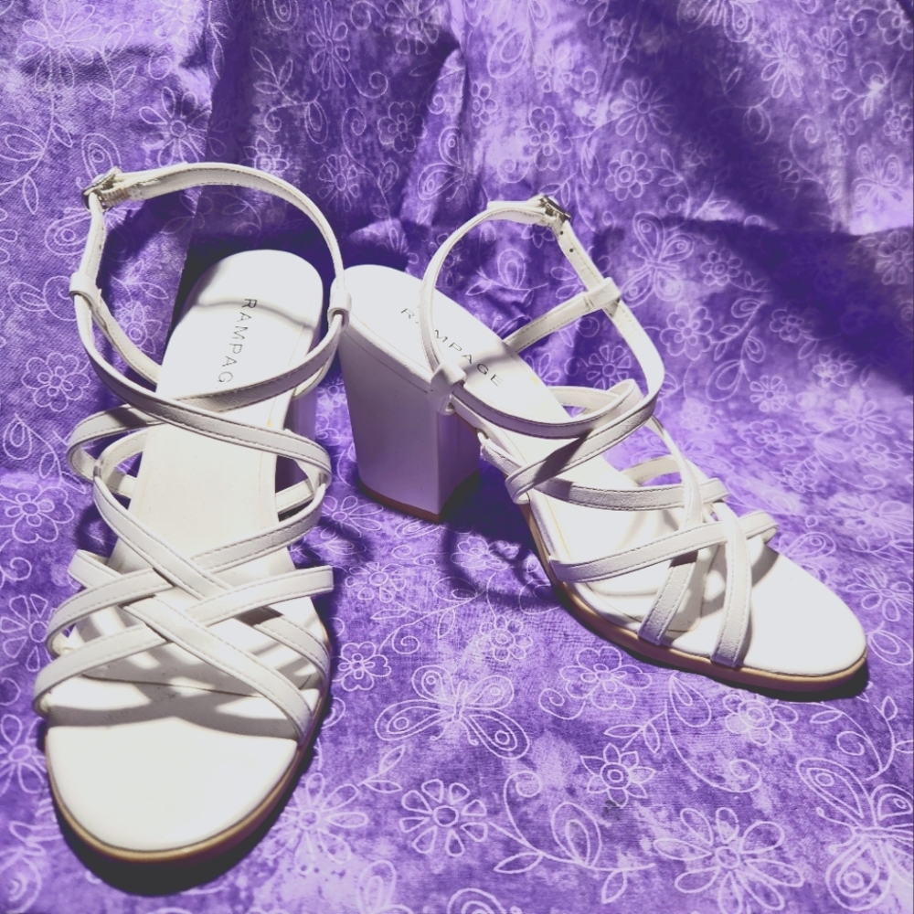 NIB Rampage White Strappy Sandles